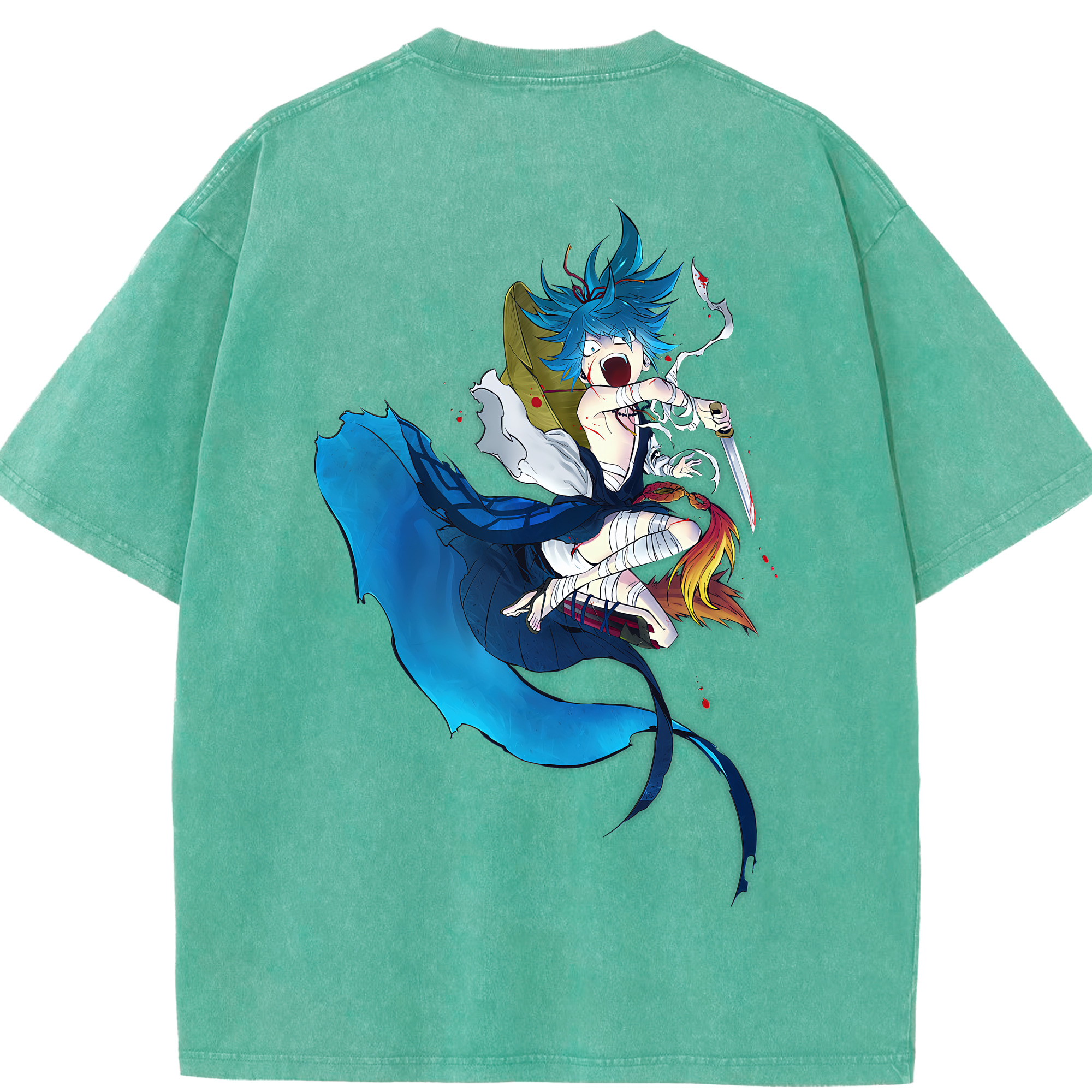 （画像用） 刀剣乱舞 Touken Ranbu 綿100% ヴィンテージ風 半袖Tシャツ（背面プリント）